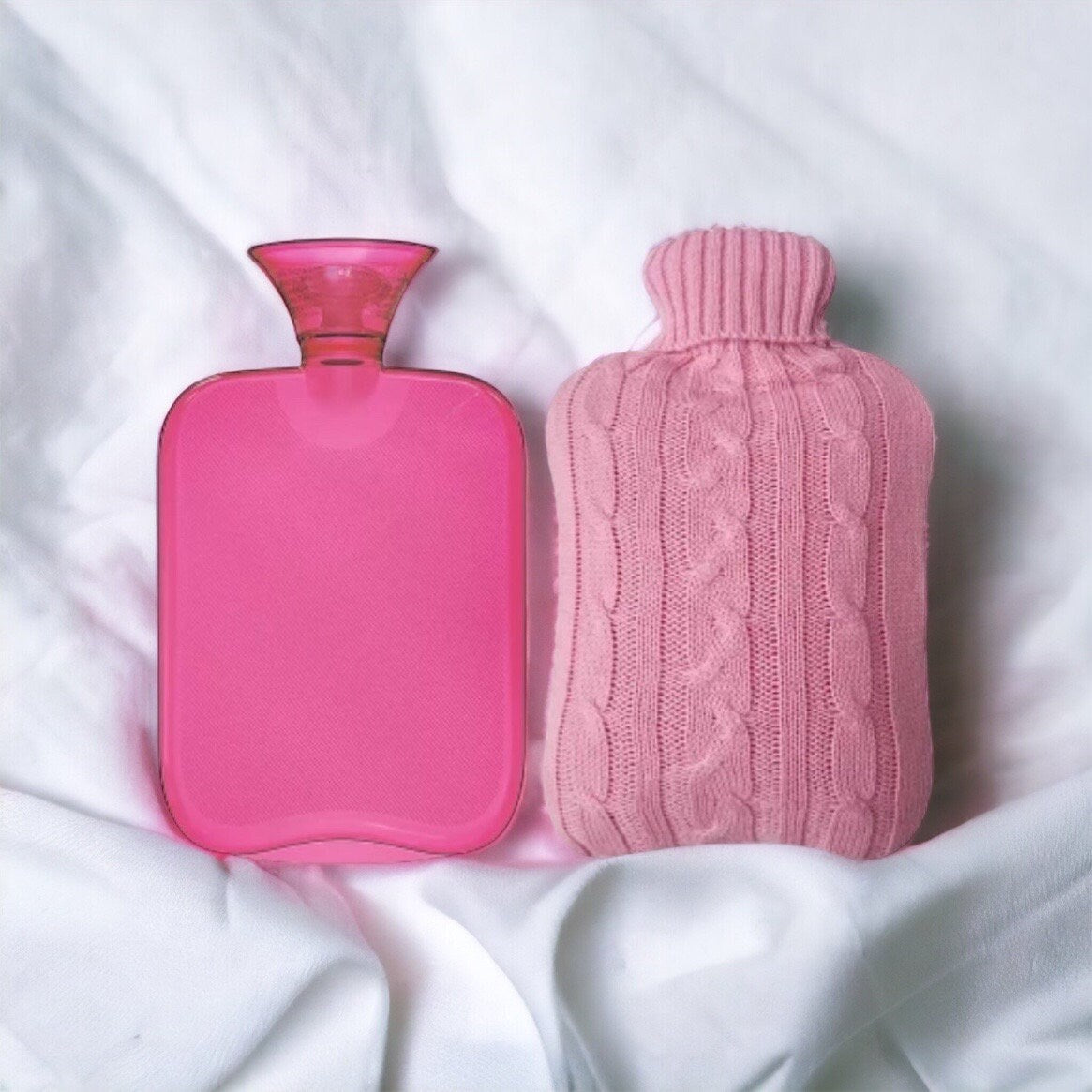 Pink Hot Water Bottle, Pink Hot Water Bottle with Cover, Gift Wrapped, Hot Water Bottle with Cover UK