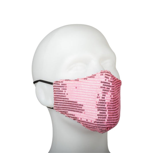 Sequin Face Mask, Pink, Sparkly, Bling, Reusable, Washable Party Face Mask