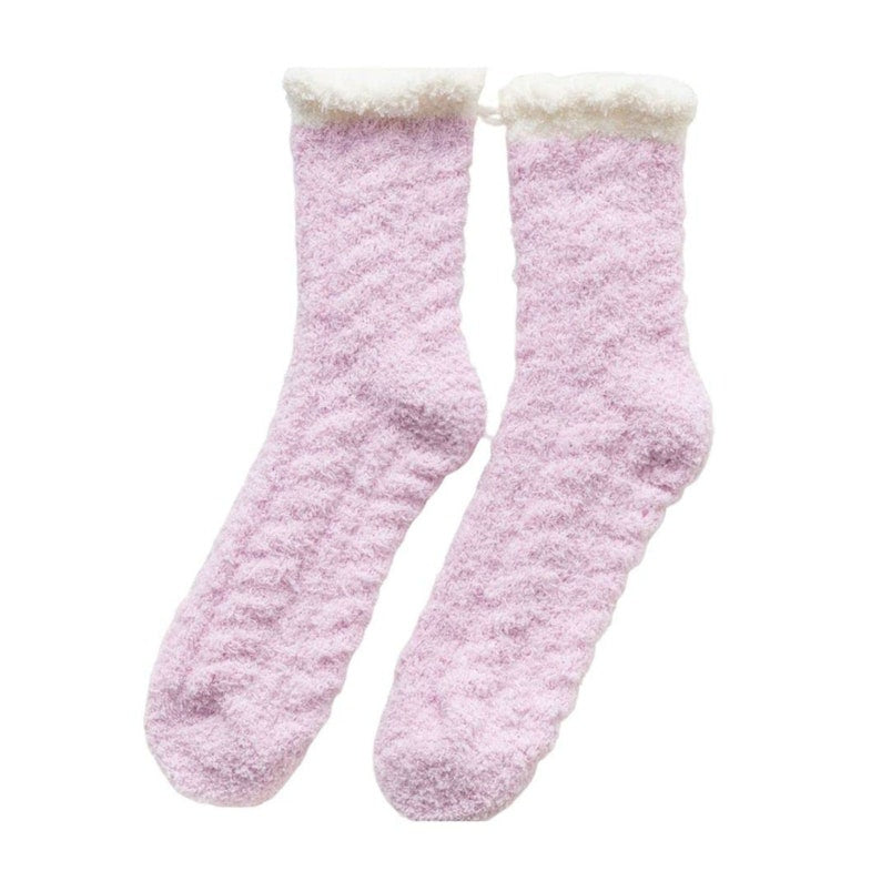 Fluffy Socks, Pink, Warm Socks, Bed Socks for Women